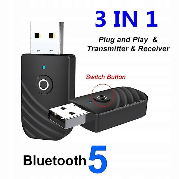 3-i-1 USB Bluetooth-ljudadapter