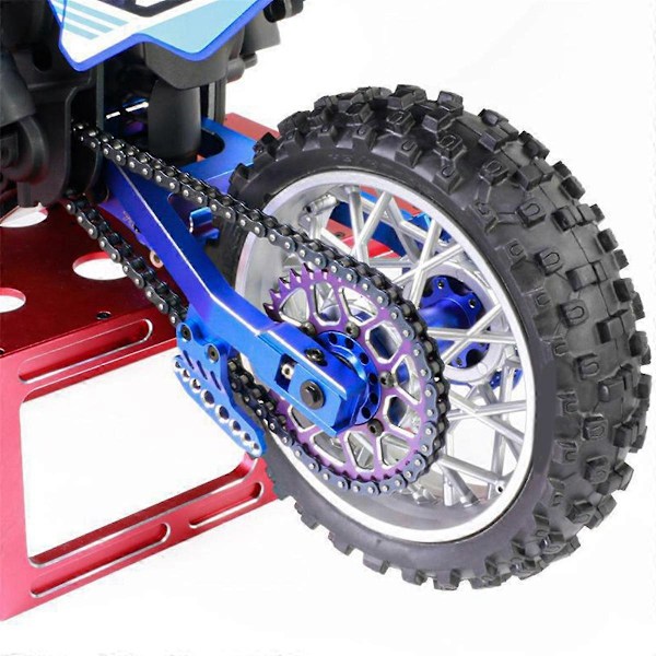 För 1/4 Promoto-MX RC Bil Motorcykel Bakre Svingarm blå