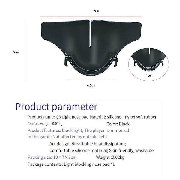 För 3 Silikon Näskuddar VR Headset