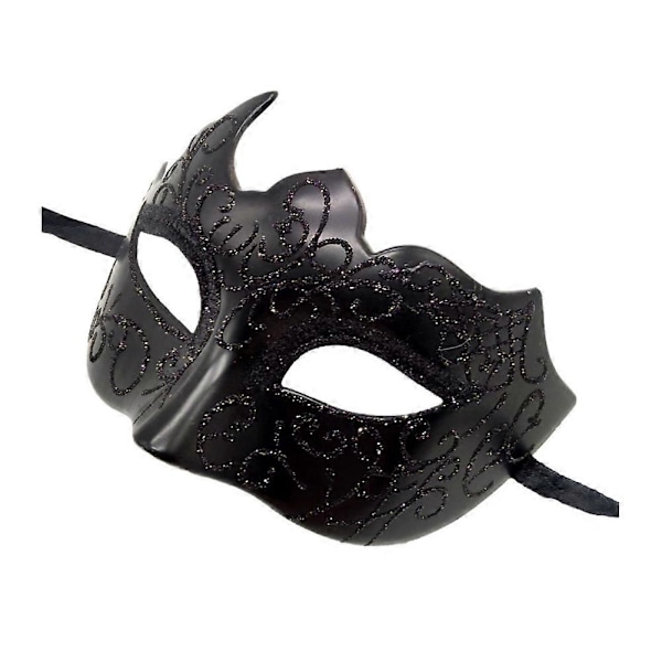 1-pack Maskeradmasker för Pojkar Karnevalsfest Ögonbindlar Svart