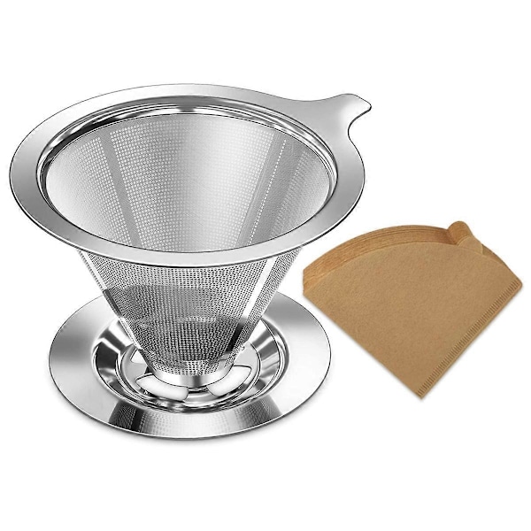 Långsam Dropp Kaffefilter med 40 st Pappersfilter, för 1-2 Koppar Bryggning
