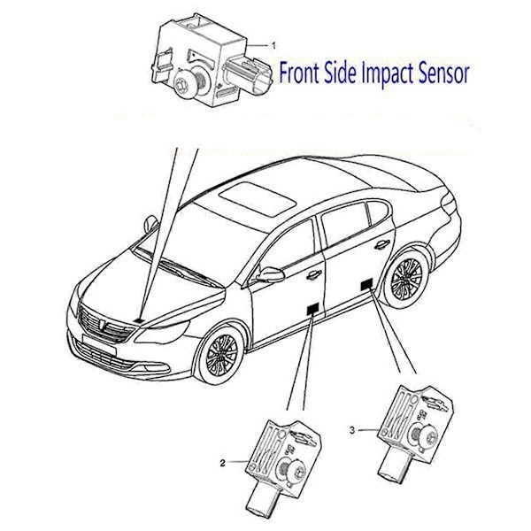 Sidokrocksensor fram för Chevrolet Equinox Cruze Volt Terrain