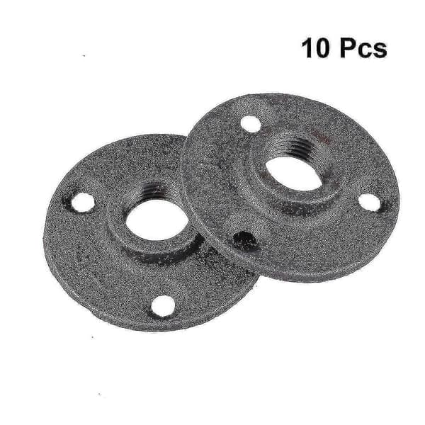 10 stk. 20 mm Eable Gjenget Gulvflens Jernrør Fittings Montert Flens (1/2 3 hull)