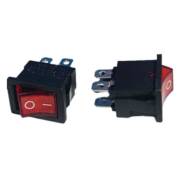 30 st KCD1 Båtvippströmbrytare 6A/250V 10A/125V AC med rött ljus Strömbrytare 4Pin på Av