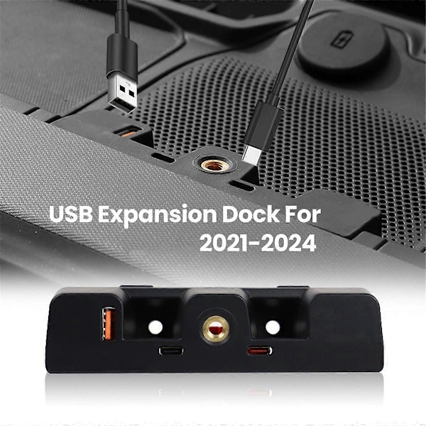 USB-expansionsdocka för bilens instrumentbräda för tillbehör