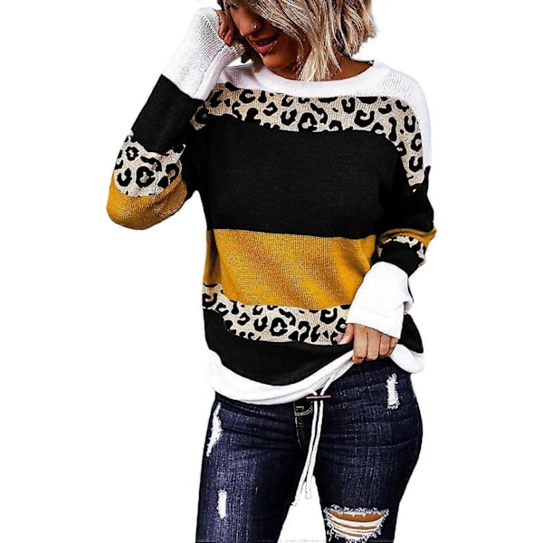 Efterårs Sweaters Rund Hals Stribet Sød Vinter Pullover Sweaters Til Kvinder Trendy 2023 Snøre Large Printed Orange