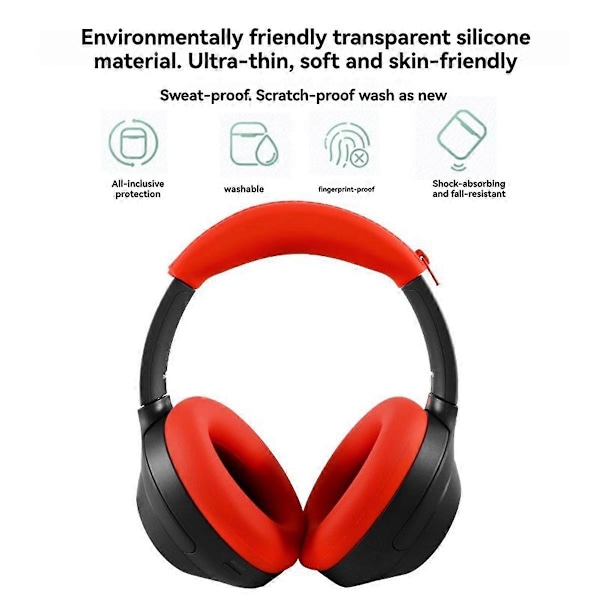 Öronkuddar + Huvudbandsats för headset Silikonskyddsfodral C