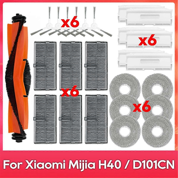 För Xiaomi Mijia H40 / D101CN Huvudborste Sidoborste Hepa Filter