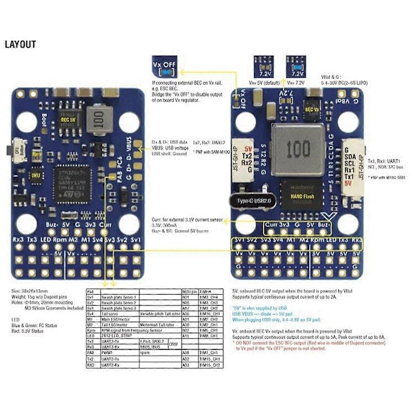 G474-HELI Fly RC Helikopter Flybarless Controller SPL06L