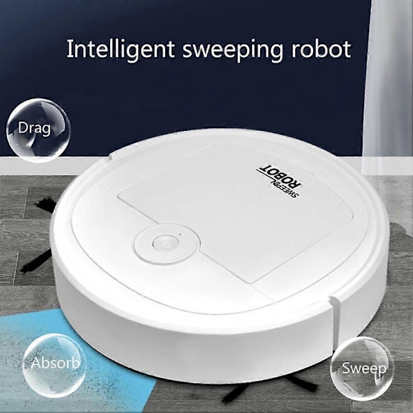 Robotdammsugare Intelligent Lågt Ljud Fångare Mattrengörare, Svart