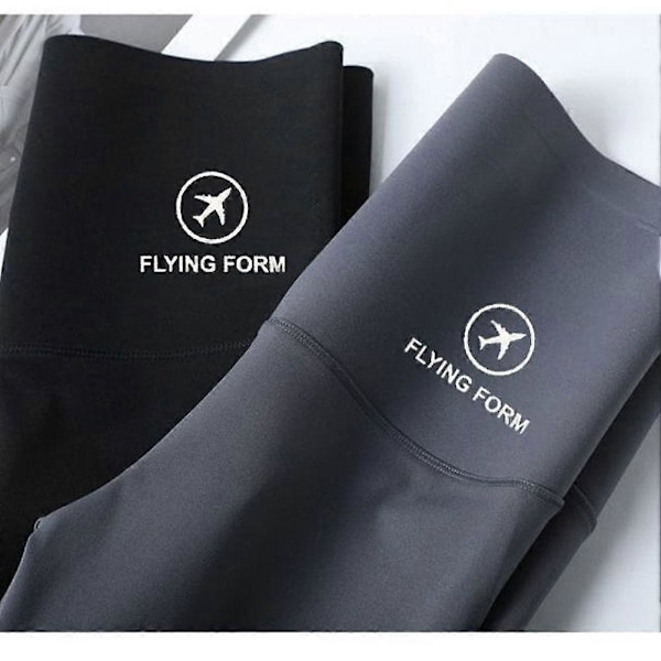 Sommar Tunn Färgblock Korta Byxor Dam Baslager Hajbyxor Trekvarts Black L