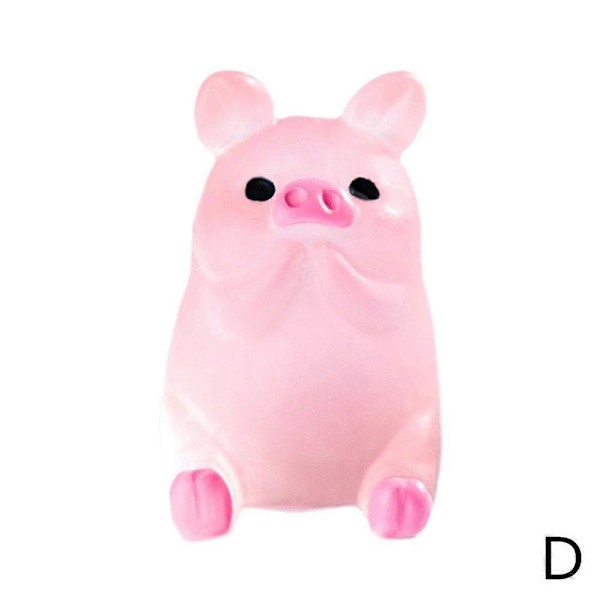 Mini Gris Harts Charm Bil Ornament Dekorationer Självlysande Dekor Gåva D