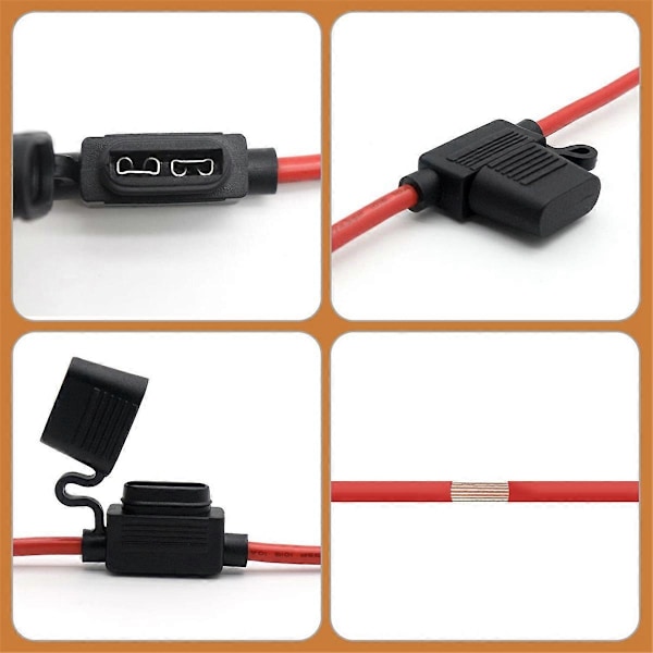 10 AWG Inline Sikringsholder med 40 AMP ATC Bladsikringer (4 stk.)