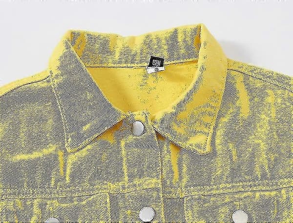 Denimjakke for kvinner YELLOW 2XL
