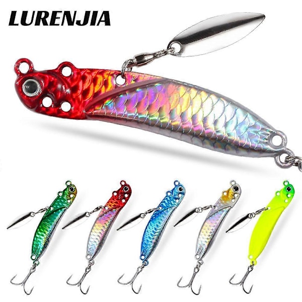 Fiskedrag Vibrationssked Hårda Beten Jigg Paljett Crankbait Wobbler Swimbait Fluorescent