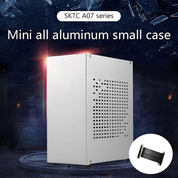 A07 Mini ITX Datorchassi USB3.0 Kabinett med Förlängningskabel (A)
