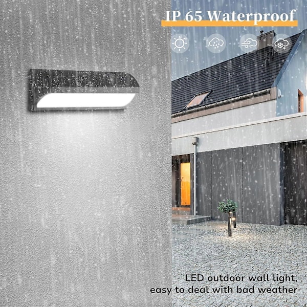 Utomhus Vägglampa Med Rörelsesensor 30W Modern Utomhus Vägglampa Ip65 Vattentät Led Utomhusbelysning