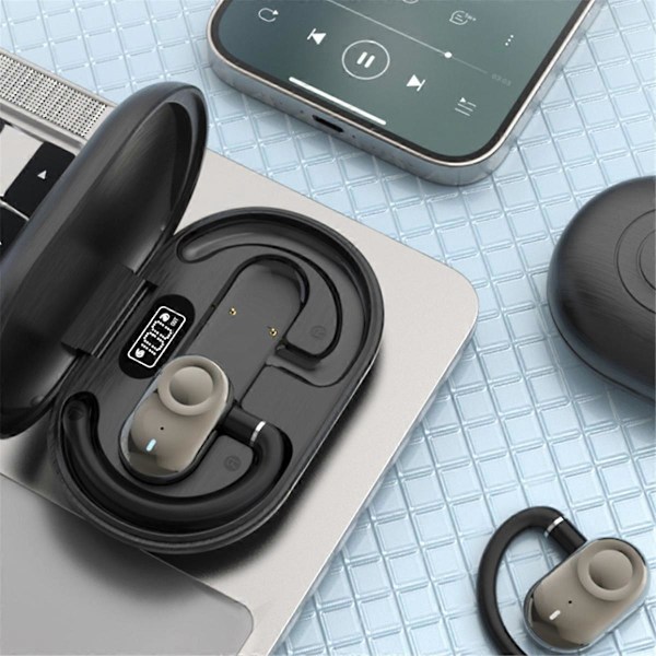 JM18 Öronkroks-översättningshörlurar, öppna Bluetooth 5.4-hörlurar roterande sport öppna öronkroks-hudfärg