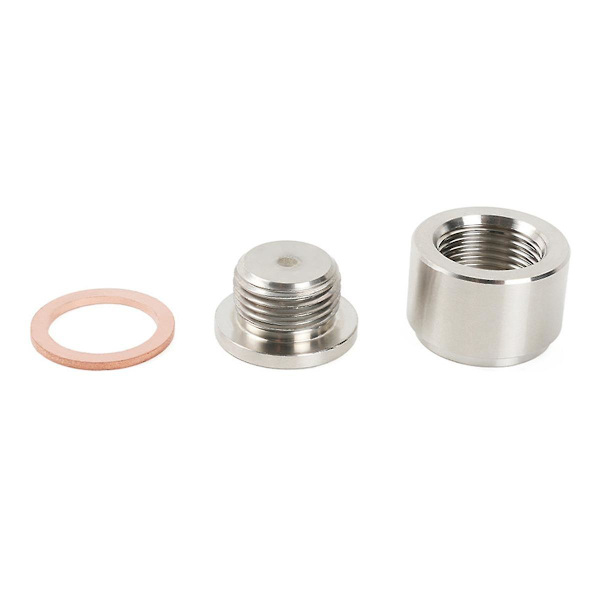 Syresensorsmutter Svetsmutter Plugg M18X1.5 O2 Sensoradapter Mutter Rostfritt Stål Platt Port