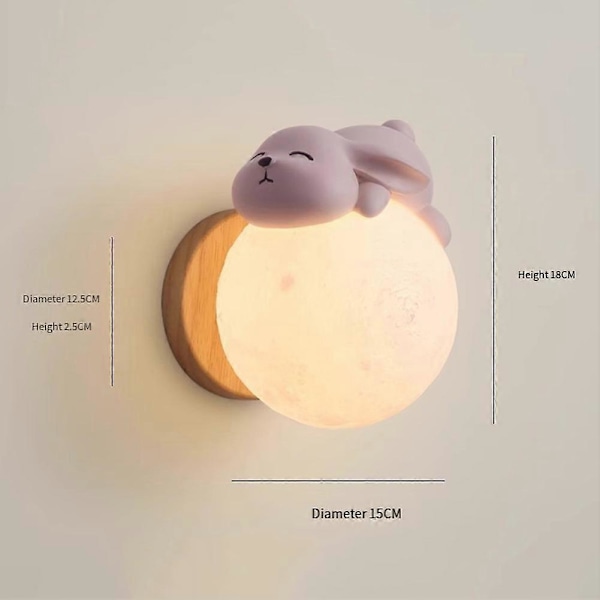 Dimbar Fastmonterad Modern LED Vägglampa Rosa, A