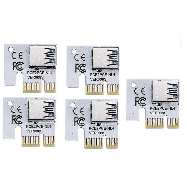 PCI-E 1X Adapterkort, PCI-Express X1-plats (VER008S, 5-pack)