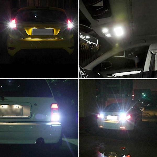 2 st 6000k Vit 1157 50smd Bakbroms Led Lampor Glödlampa 12v Med 2 st Blinkersljus För Corolla/
