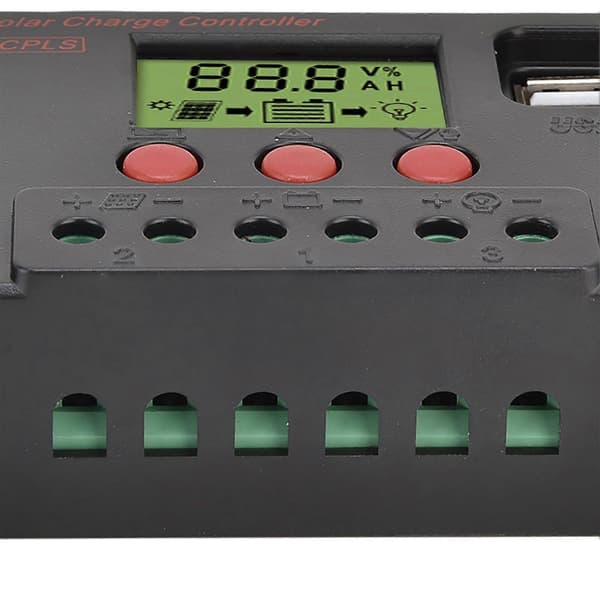 Solcelleopladningsregulator 20A PWM 12V/24V Automatisk Solpanelregulator