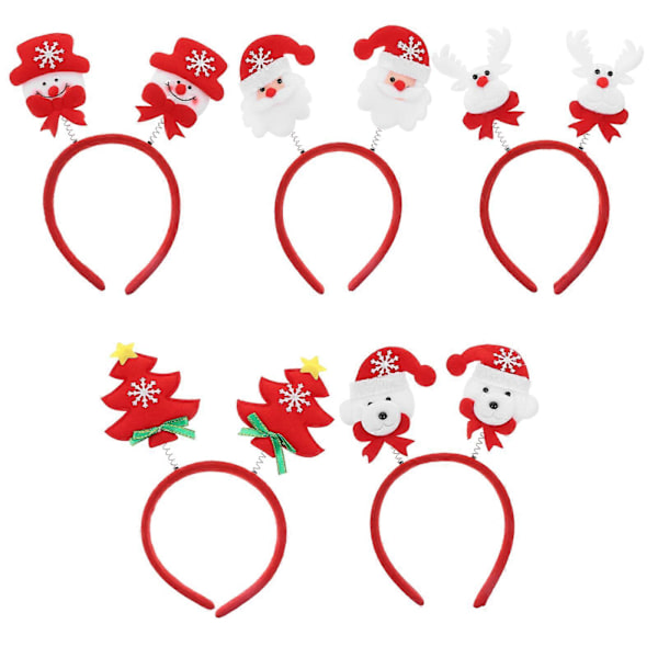 5 st Ornament Hårband Party Hårband Ren Hårband Snögubbe Kostym Party Hår