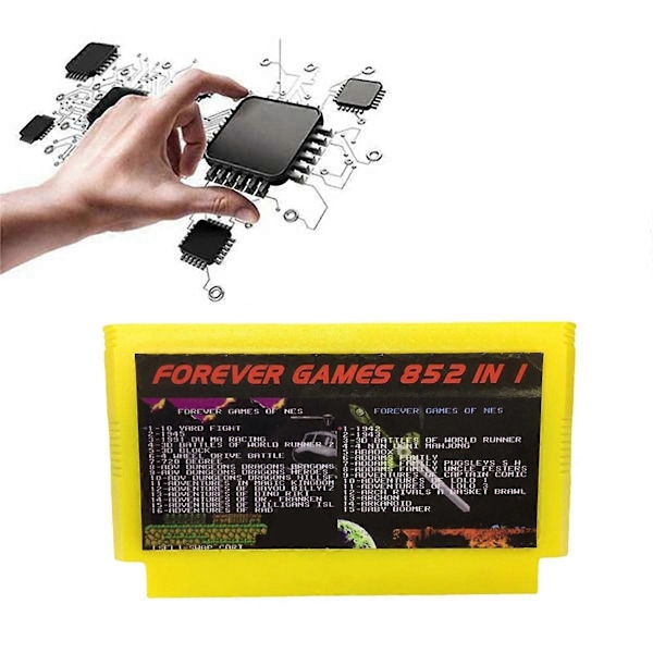 852 i 1 spel för FC-adapter för SFC/SNES Gul