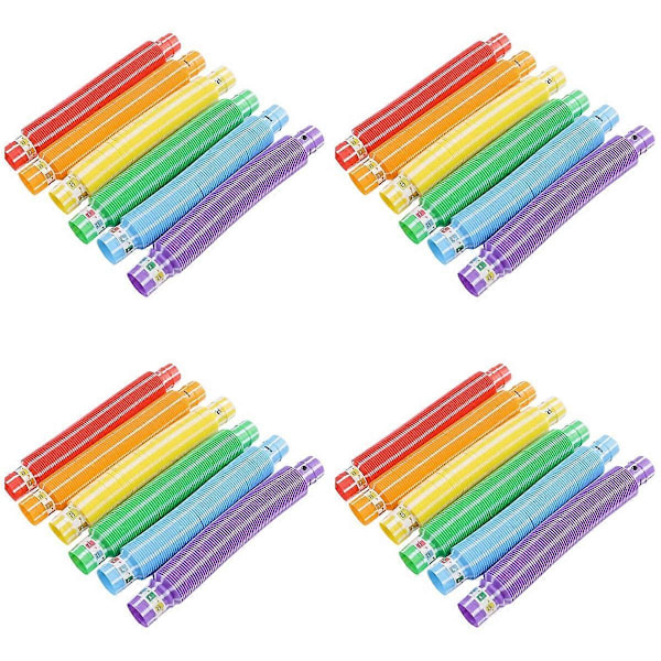 2,9 cm Förpackning LED-rör Dekompression Teleskoprör Ventil LED-ljus Vattenrör Färgbox 24 st Tvåfärgsrand