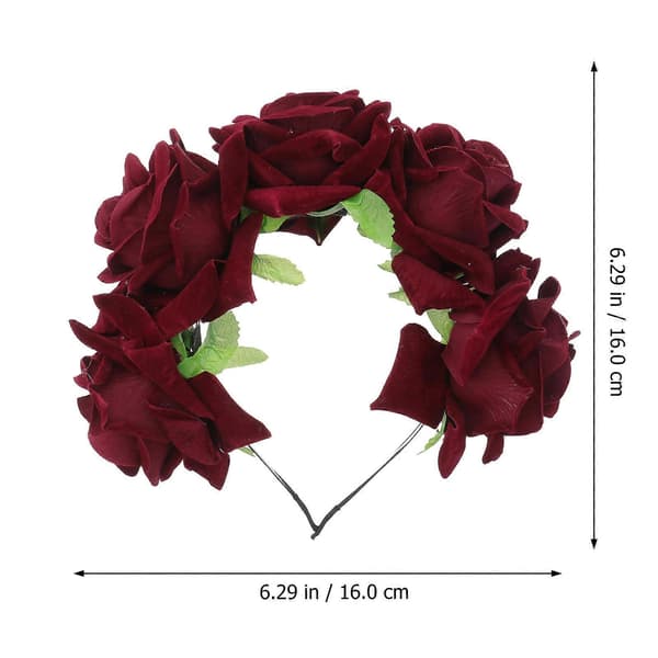 Hodebånd for kvinner Gotisk Blomst Hodeplagg Bryllup Blomst Brud Rose Blomst Hodebånd