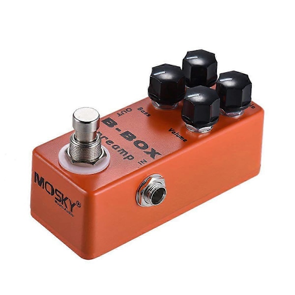 B-Box sähkökitaran etuaste overdrive-efektipedaali, metallikuori
