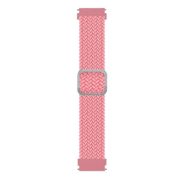 Klockarmband Elastiskt Justerbart Nylonflätat 20mm/22mm Armband Ersättningsarmband Kompatibelt Samsung Pink 20 mm