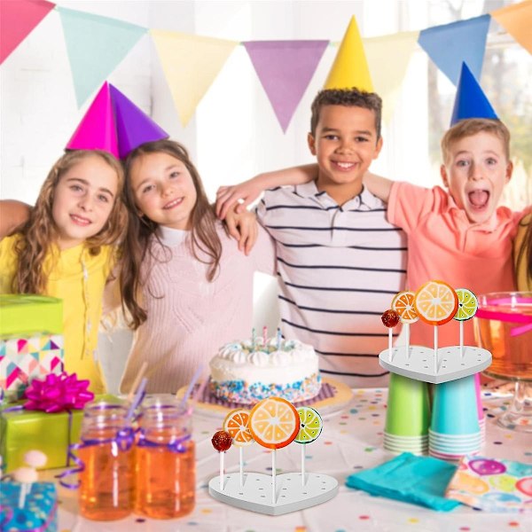 4 st Akryl Lollipop Displayställ Akryl Displayhållare Bröllopsfest Godis Dessert Pinne Hållare