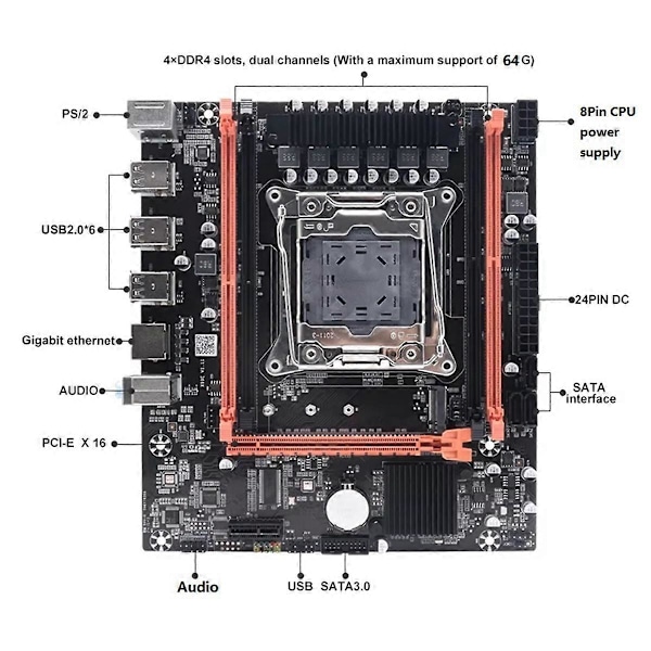 X99E Bundkort+E5 2673 V3 CPU Dual Channel Desktop Bundkort