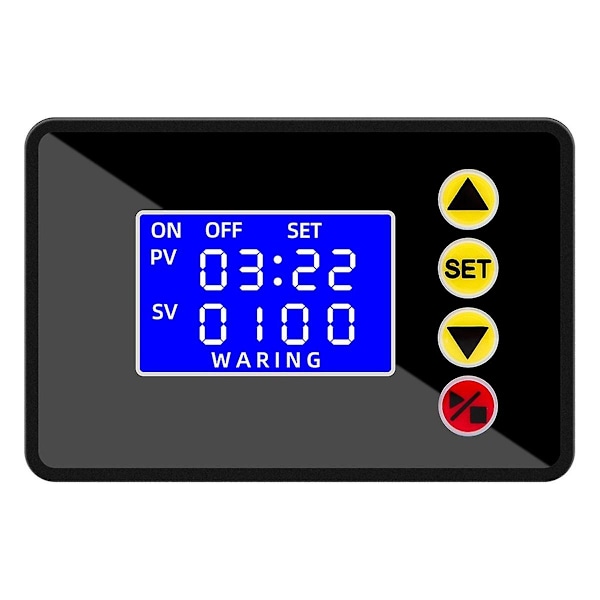 Programmerbar Digital Switch Relä Kontroll Tidskontroller Fördröjningsrelä Cykeltiming På/Av DC 24V