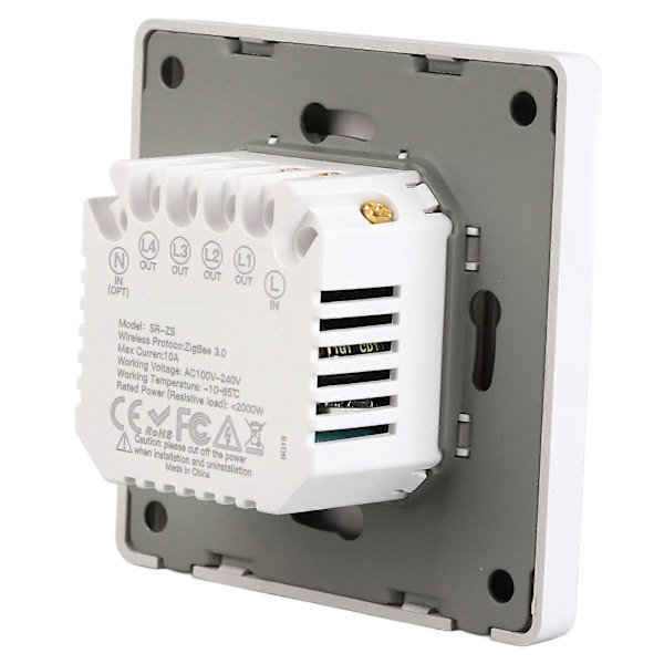 Smart Ljusbrytare för Zigbee 2 Grupper Timing Dimning Omvänd Dubbel Kontroll Smart Brytarpanel AC100240V Vit