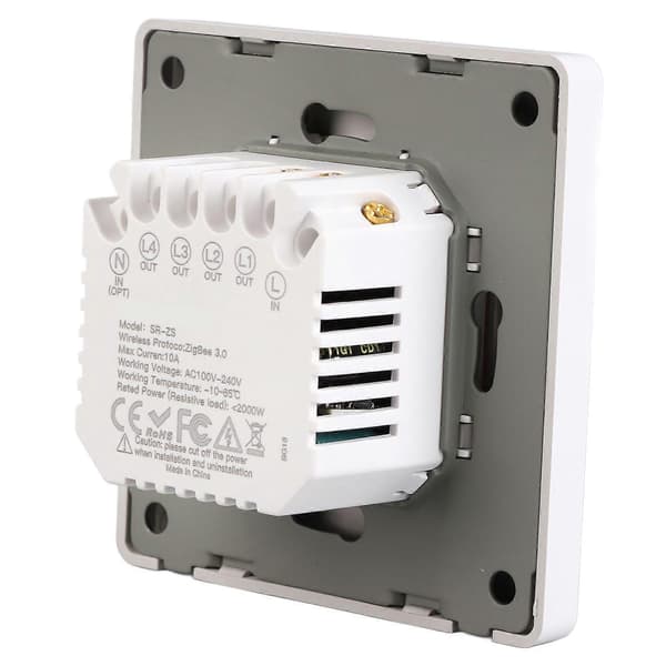 Smart lysbryter for Zigbee 2-veis dimming med tidsstyring, reversibel dobbel kontroll, smart bryterpanel AC100-240V hvit