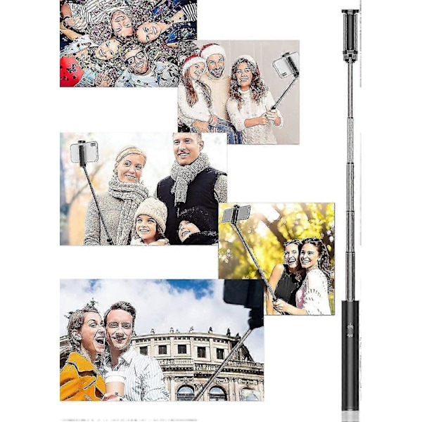 Professionel Selfie Stick Bluetooth, Alt I Én Udtrækkelig Stabil Selfie Sticks, Simpelt Letvægts Kompakt Design Til 12/12 Pro/11/11 Pro/xs/xr/x/8/8