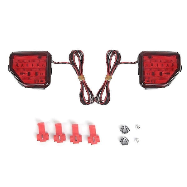 2 st LED Bakre Stötfångare Reflektor För Wrangler Jl 2018-2023 Bakljus LED Sida Röd Lins