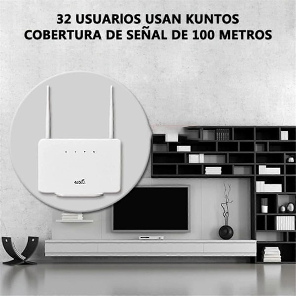 4G Trådløs Router 300Mbps 4G LTE CPE Router EU Stik