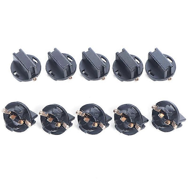 10 st T10 Sockel Instrumentbräda Instrumentpanel Sockel T10 W5W 168 192 194 Twist Lock Wedge Baser Lampa Dash Glödlampa Plugg Automotivos