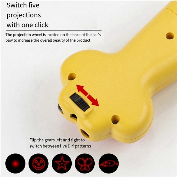 Tre ljus USB Uppladdningsbar Katt rolig pinne för Interaktion C