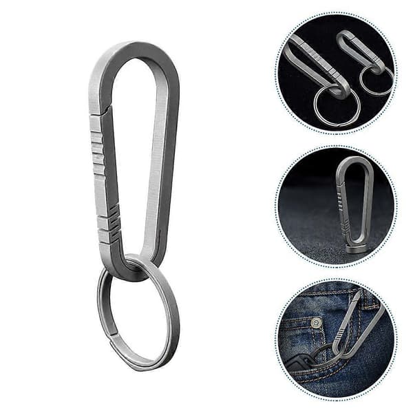 Kraftig Nøglering til Bælte Titanium Legering Nøglerings Bælteklips Udendørs Nøglering
