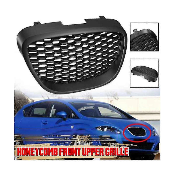 1133007 Bil Främre Svart Mesh Badgeless Sport Grill För 1p Mk2 / 5p / Toledo Mk3