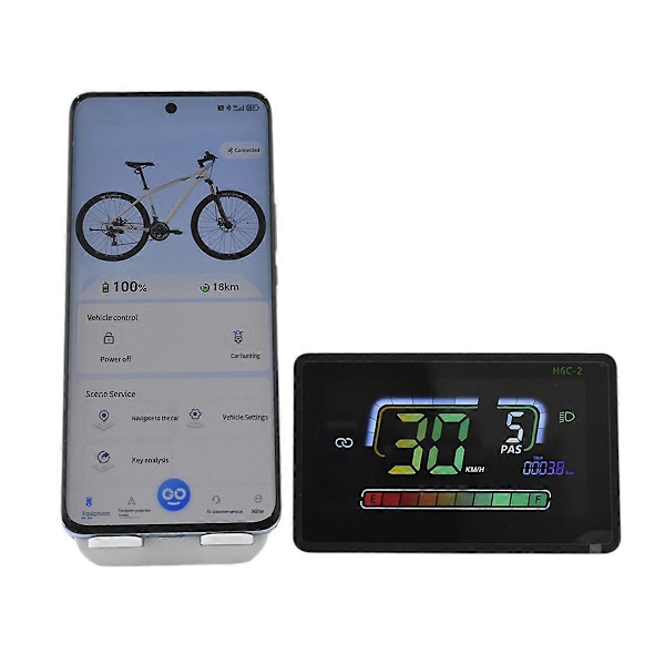 H6C-2 E-Bike Bluetooth LCD Display Mätare Scooter Hastighetsmätare 5PIN