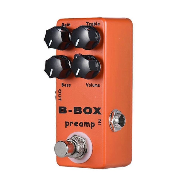 B-Box sähkökitaran etuaste overdrive-efektipedaali, metallikuori
