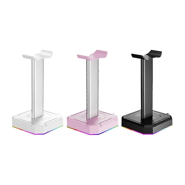Hörlursfäste RGB Bakgrundsbelysning Huvudmonterat Ställ, Rosa