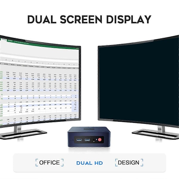 8G+256G Computer Host Mini S N5095 PC Quad-core 4K UHD (EU)