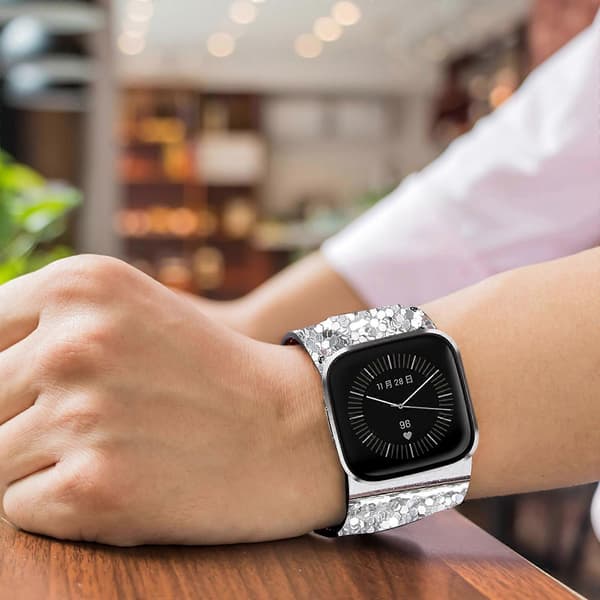 Glitter Klokkereim Kompatibel med Fitbit Versa/Versa 2/Versa Lite/Versa SE